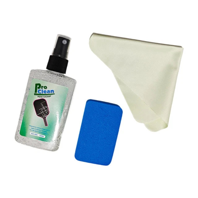 DINGSEN Tischtennis-Schläger Reinigungsset - 200ml Spray & Reinigungsschwamm Für Mehr Spin