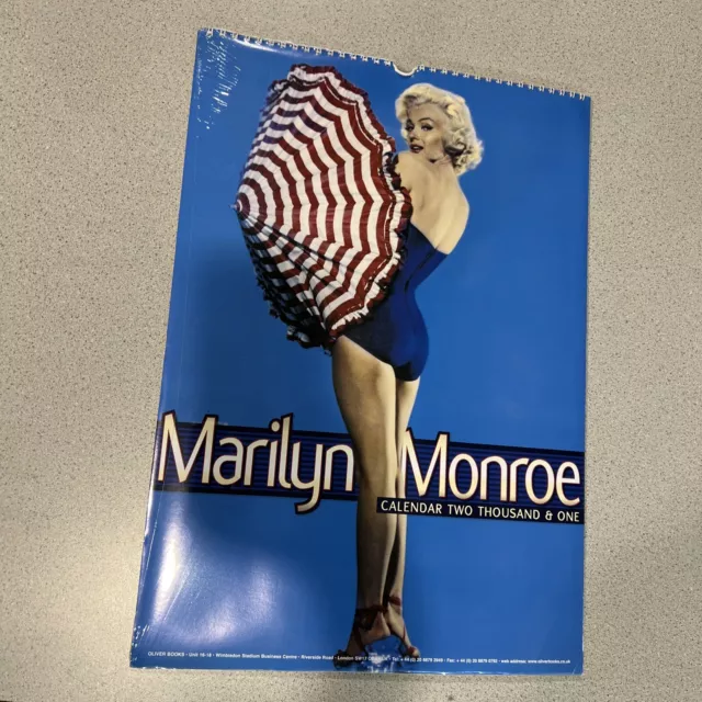 NEW Vintage Marilyn Monroe 2001 Hard To Find Calendar Sealed Oliver Books