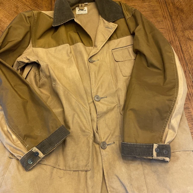 Vintage Duxbak Aero Cloth Zelan Preshrunk Men 42 Brown Canvas Hunting Jacket