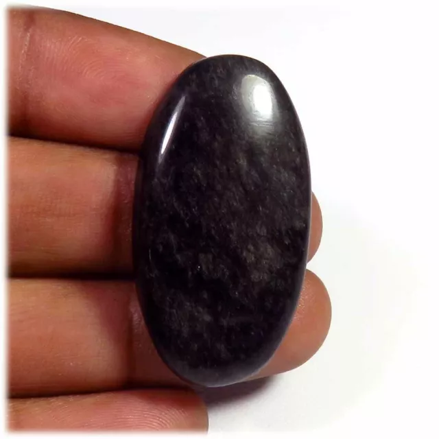 Naturel Argent Brillant Obsidienne Cabochon Gemme 35 Cts. Ovale Bijoux Use SV-50