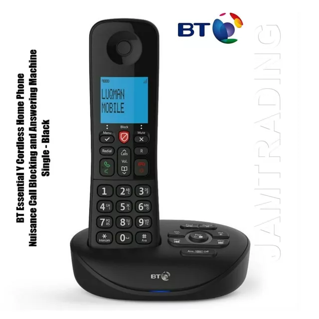 BT Essential Y Cordless Phone with Nuisance Call Blocking and Ans Machine SINGLE