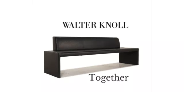 Walter Knoll Together Bench Leder Sofa Sitzbank Couch Schwarz  Design EOOS TOP