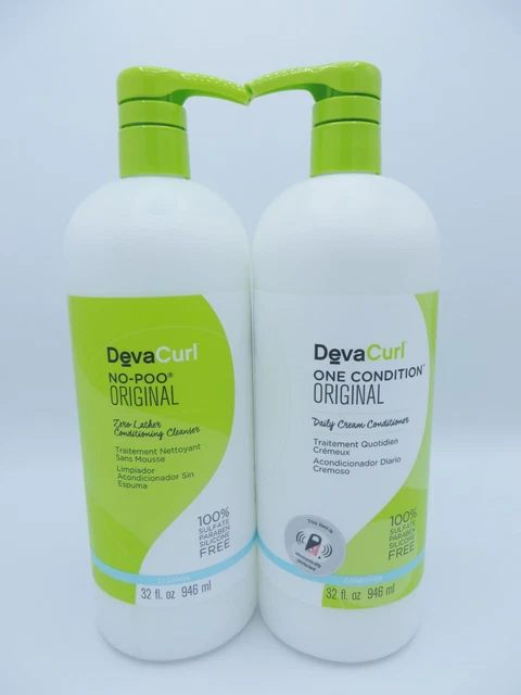 Devacurl No Poo Cleanser/ One Condition Original Conditioner 32 Oz Devacurl No Poo Cleanser/ One Condition Original Conditioner 32 Oz