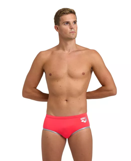 Maillot de Bain Slip Homme ARENA ICONS Rouge Blanc ARENA