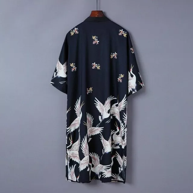 Japanese Kimono Traditional Chinese Dress Qipao Kimono Cardigan Men Haori Asian