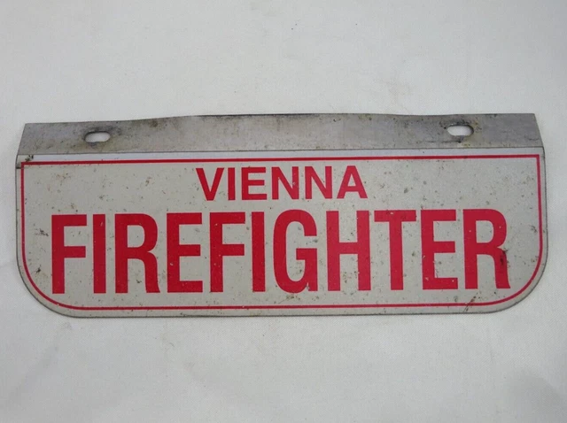 Firefighter Plate Under Topper Vienna Maine Emergency Red On White Sign Cc1 Firefighter Plate Under Topper Vienna Maine Emergency Red On White Sign Cc1