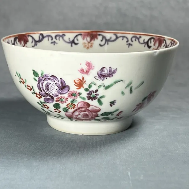 Superb Antique Mid 18th Century Qianlong Chinese Famille Rose Bowl A/F