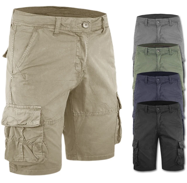 Générique Bermuda Long Cargo Homme,Homme Short en Cargo Bermuda Légers  Pantalon Court pour Homme Décontracté D'été Sport Cargo Shorts avec Poches