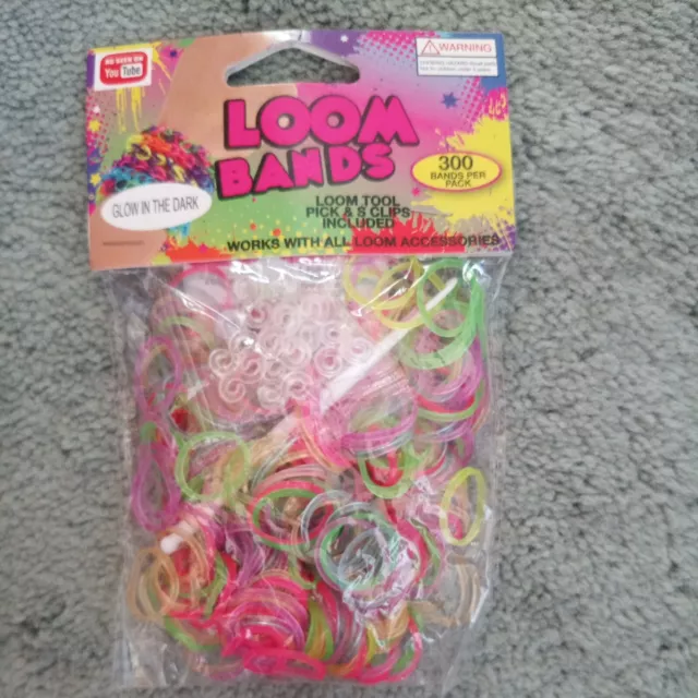 NEW* 600 LOOM RUBBER BANDS REFILL RAINBOW COLOR WITH 24 S-CLIPS