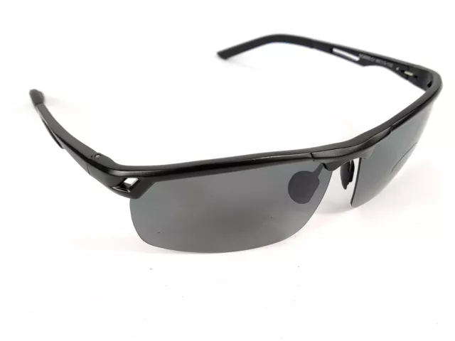 DUCO MENS DRIVING Grey Metal Frame Hard Case Grey Lens Sunglasses
