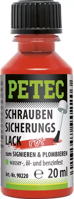 Schraubensicherungslack / Rot 1x 20ml - PETEC