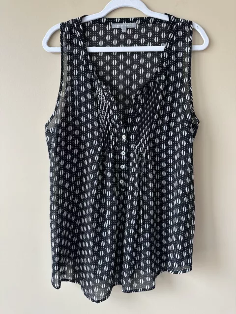 Daniel Rainn Pea in A Pod Maternity Size Large Sleeveless Printed Blouse