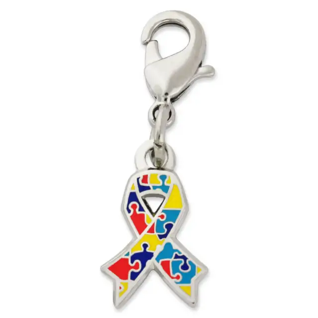 PinMart's Autism Awareness Ribbon Puzzle Piece Enamel Charm Jewelry