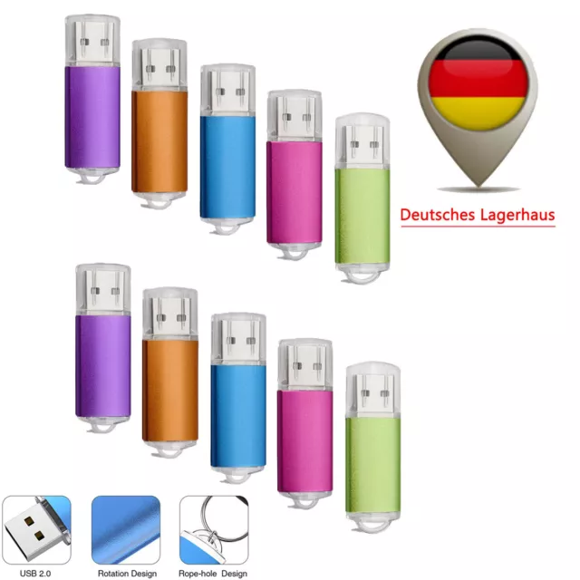 5/10/20 Stück USB 2.0 Sticks Flash Laufwerk Speicherstick Pen Drives 1G 2G 4G