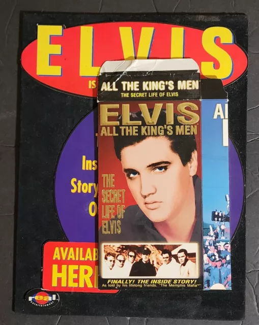 Rare Elvis Presley Real Theaters Vhs Movie Ad Display All The King's Men
