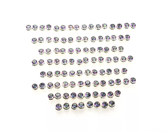 Wholesale 50Pr 925 Solid Sterling Silver Cut Mystic Topaz Stud Earring Lot B