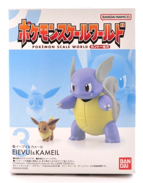POKÉMON SCALE WORLD Kanto Region Eevee Wartortle Bandai Figurine Set ...