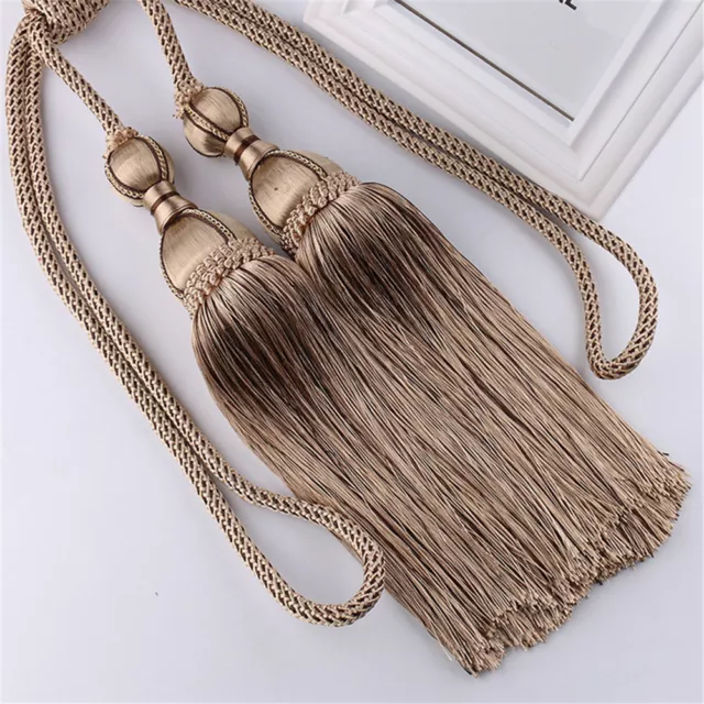 1 PC Braided Rope Tassels Tie Backs Curtain Tiebacks 80 CM Hanging Ball Decor