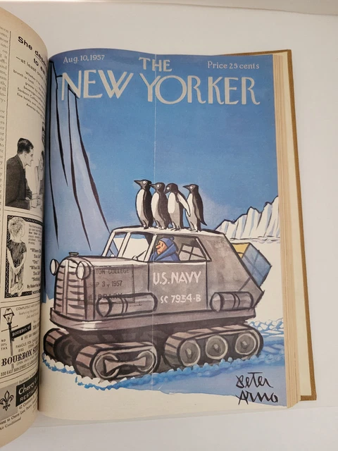New Yorker May-Aug 1957 Bound Volume #33 13 Issues Steig Peter Arno Covers