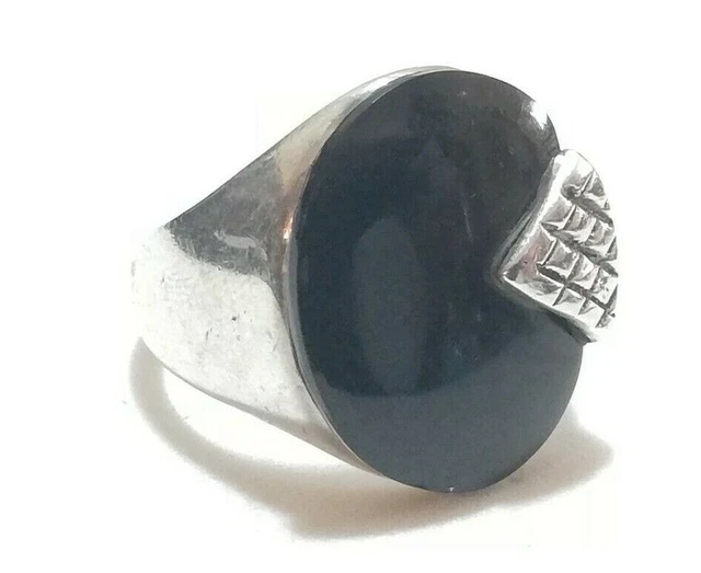 BELLISSIMO ANELLO IN ARGENTO 925 CON ONICE / MISURA. 15,0 mm