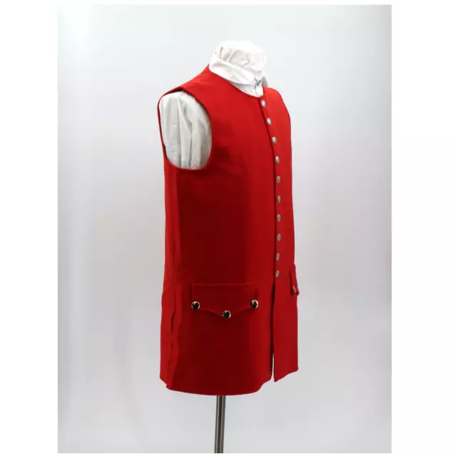 Red Wool Colonial Waistcoat Size 44/46 - French & Indian War