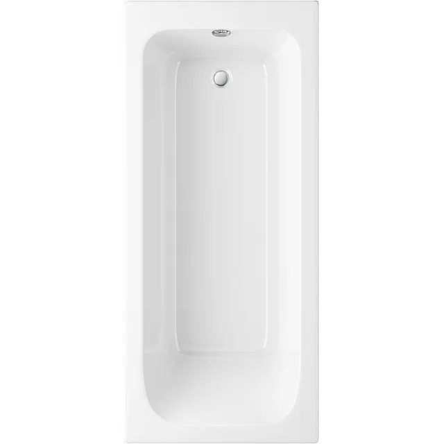 Bathroom Bath Single Ended Tub Square White 1700 x 700mm Bathtub Soak Acrylic