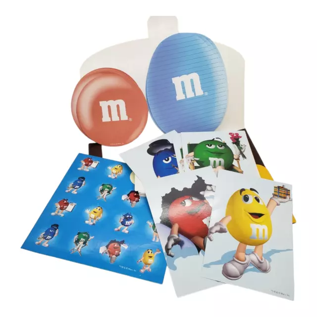 Vintage M&Ms Stationery Set Postcards Paper Stickers Original Green Letter Set