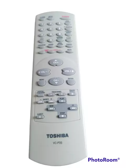Toshiba VC-P3S Remote Control TV/VCR Combo Gray Tested