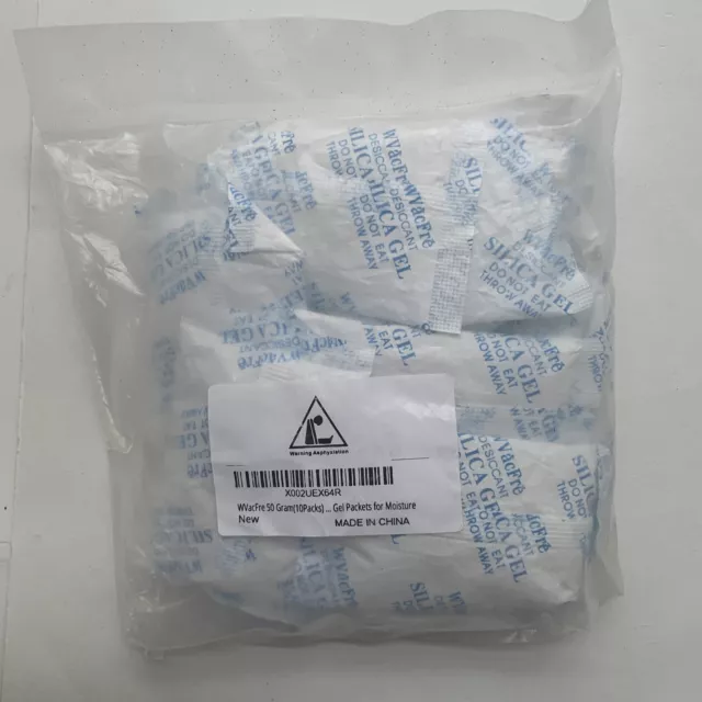 50 Gram (10Packs) Food Grade Moisture Absorber Silica Gel Desiccant Packets