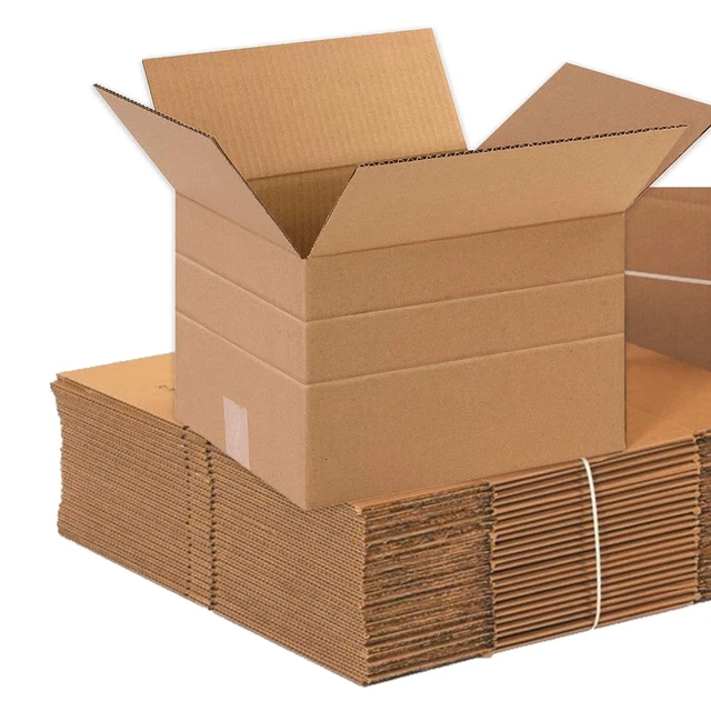 Shipping Boxes Multi-Depth 12"L X 10"W X 8"H, 25-Pack | Corrugated Cardboard Box