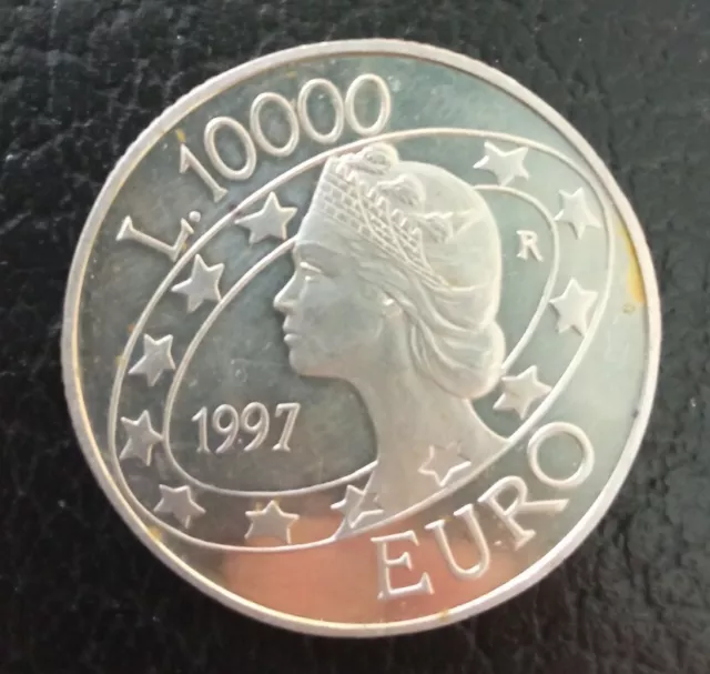 San Marino 10000 Lire 1997 Libertas 12 Sterne der EU Europa Silber Silbermünze