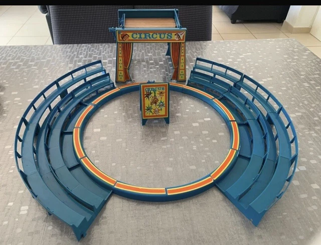 Lot De 2 Gradins Bleus PLAYMOBIL Pour Chapiteau De Cirque - Modèle 3553 (cassés) - Occasion - Pour Collection Ou Réparation