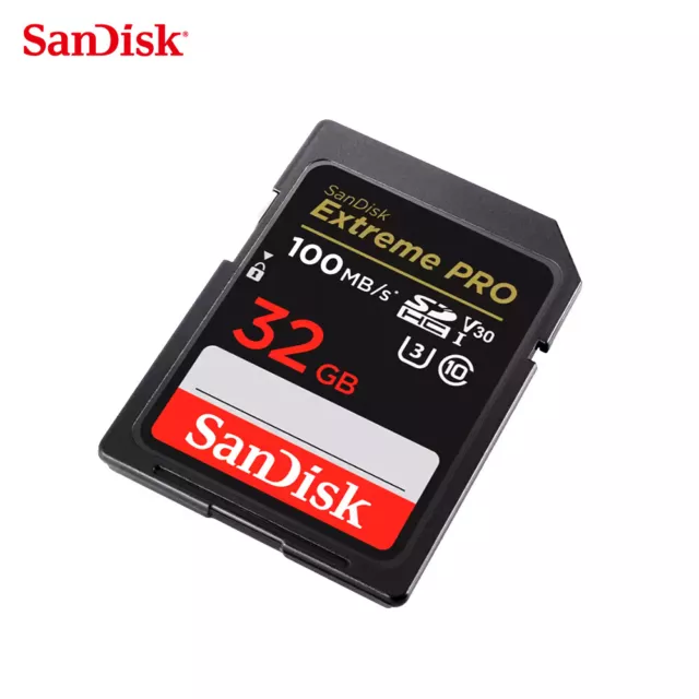 Carte mémoire SDHC SanDisk Extreme PRO 32 Go UHS-I/U3 V30 jusqu'à 100 Mo/s 4K Ultra HD 3