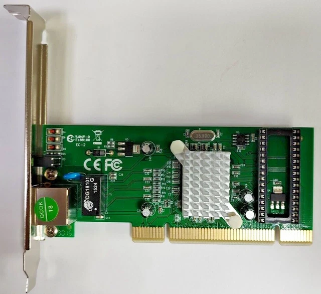 Carte Réseau PCI Donkey 1Go Gigabit - Puce Realtek RTL8169, Ethernet 10/100/1000 Mbps