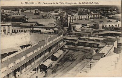 CPA AK CASABLANCA Panorama de la Ville Eurpéenne MAROC (23296)