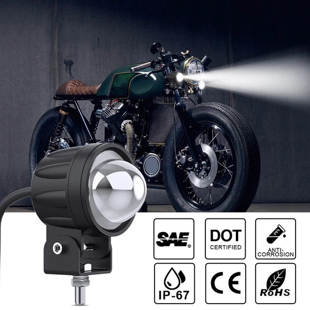 Supports De Projecteur Antibrouillard Moto - Lot De 2 Pièces En Alliage D'aluminium Noir - Pour Fixation Phares Additionnels LED - Diamètre De Perçage 8 Mm - Universel - 4