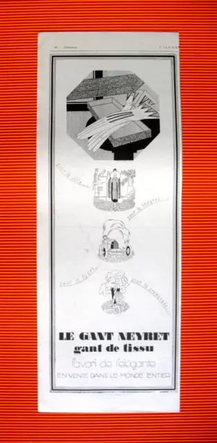 Publicite De Presse Neyret Gant Ville Theatre Sport Illustration Mercier 1926