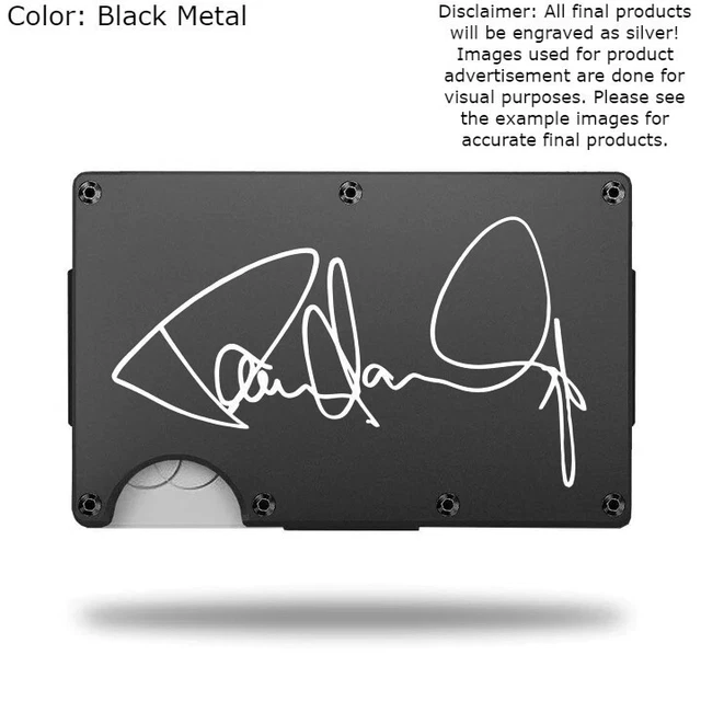 Custom PAUL STANLEY Laser Engraved Signature Wallet - Pick A Wallet Color Custom PAUL STANLEY Laser Engraved Signature Wallet - Pick A Wallet Color