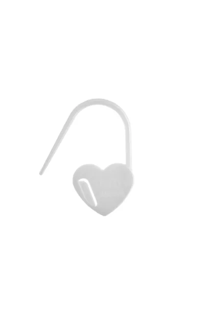 Tulip Stitch Markers 7/Pkg-Heart/White