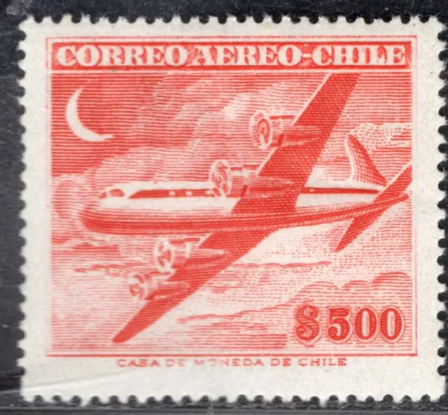 Chile 1956/60 Stamp Sofich # 576 No Wmk Mnh Aviation