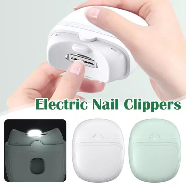 Electric Automatic Nail Clippers with Light & 2 Speeds,Fingernail Cutter  neu