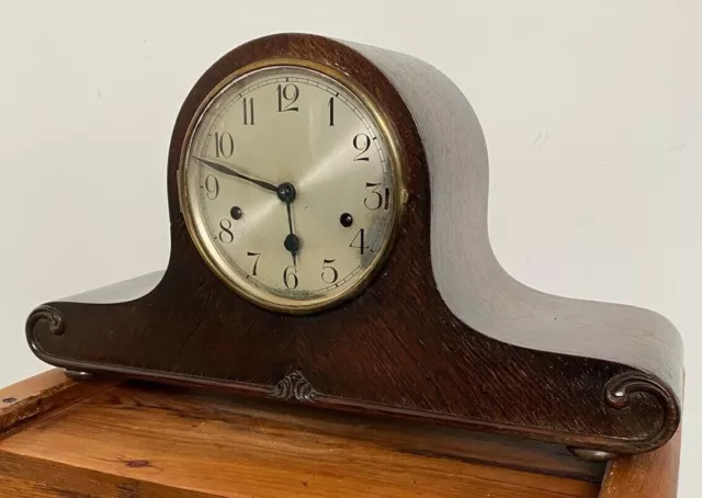 Antique Large Imposing Unusual Kienzle German Oak Chiming Napoleon Clock