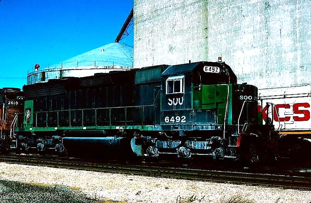 Original Kodachrome Slide Soo Lines Sd-45 #6492 Kansas City, Mo Oct. 2, 1988