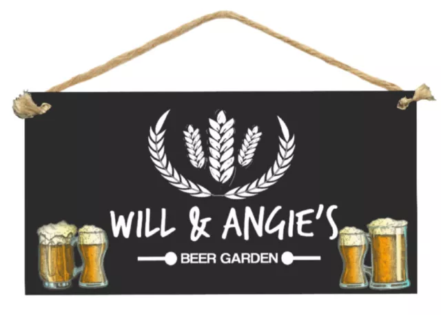 Beer Garden Personalised Wooden Sign Beer plaque Bar,GARAGE,Shed,Home decor