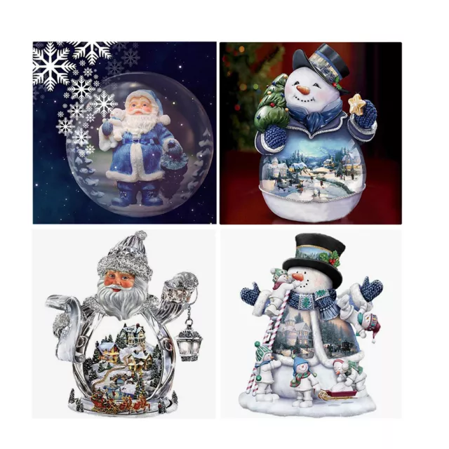 Christmas Snowman 5D Diamond Painting Rhinestone By Number Kit for Baby Kids