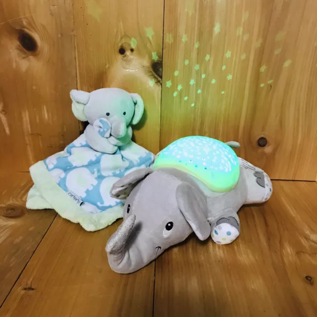 Summer Infant SwaddleMe ELEPHANT Soother Gray Lights Music & Carter’s Blanket-22