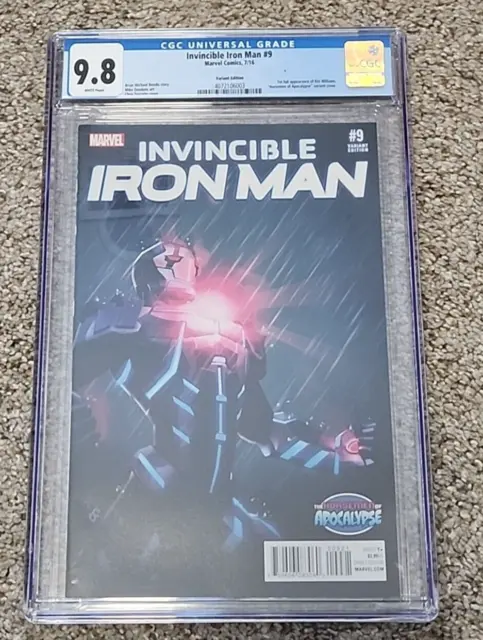 MARVEL COMICS Invincible Iron Man 9 CGC 9.8 Turcotte Variant 1st Appearance Riri