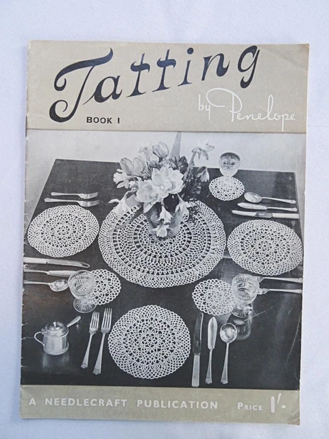 Libro de Patrones de Tatuajes De Colección Años 1940 Folleto de Encaje de Penélope Libro 1 Original Años 40