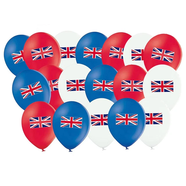 18 piezas globos de bandera del Reino Unido festival globo accesorios bandera del Reino Unido globo impreso