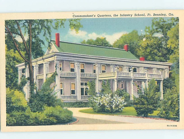 Linen MILITARY SCENE Fort Benning - Columbus Georgia GA AF8444